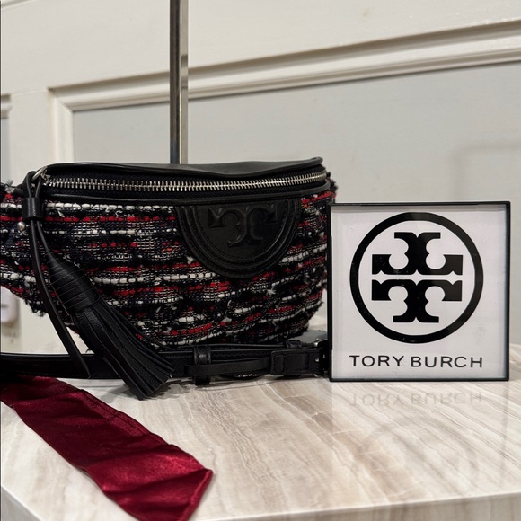 Tory Burch Handbags - Tory Burch Bag Tory Fleming Tweed Belt Bag Fanny Pack